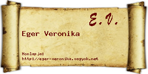 Eger Veronika névjegykártya